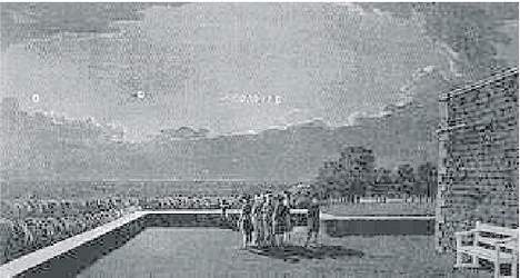 30) Pozorovanie UFO z terasy Windsorského Zámku, 1783