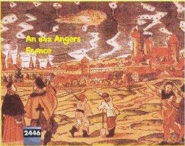 6) Pozorovaniie UFO vo francúzskom Angers v roku 842